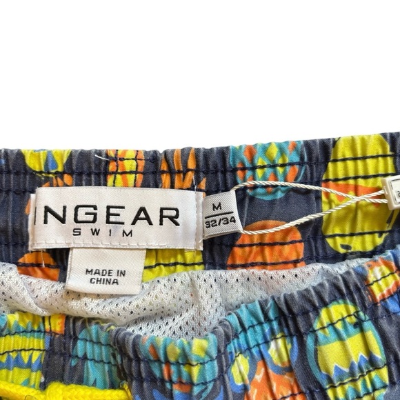 Ingear Men’s Colorful Pineapple Swim Shorts with pockets size M 32/34 - Picture 2 of 3